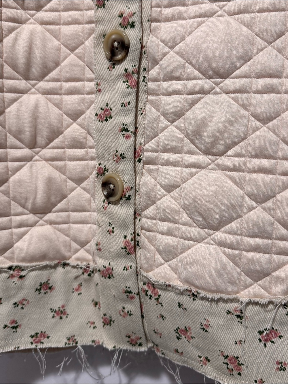 New In Quilted Floral-Trim Puffer Jacket in Blush - Picture 8 of 14